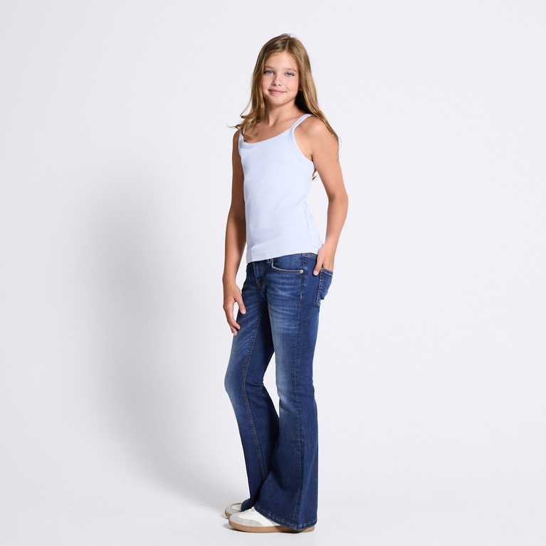 Ribbed singlet "Mikaela star" Sky Blue